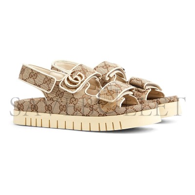 GUCCI WOMEN'S SANDAL WITH DOUBLE G 816630 FAD9F 9753